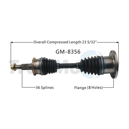 SURTRACK AXLE Cv Axle Shaft, Gm-8356 GM-8356